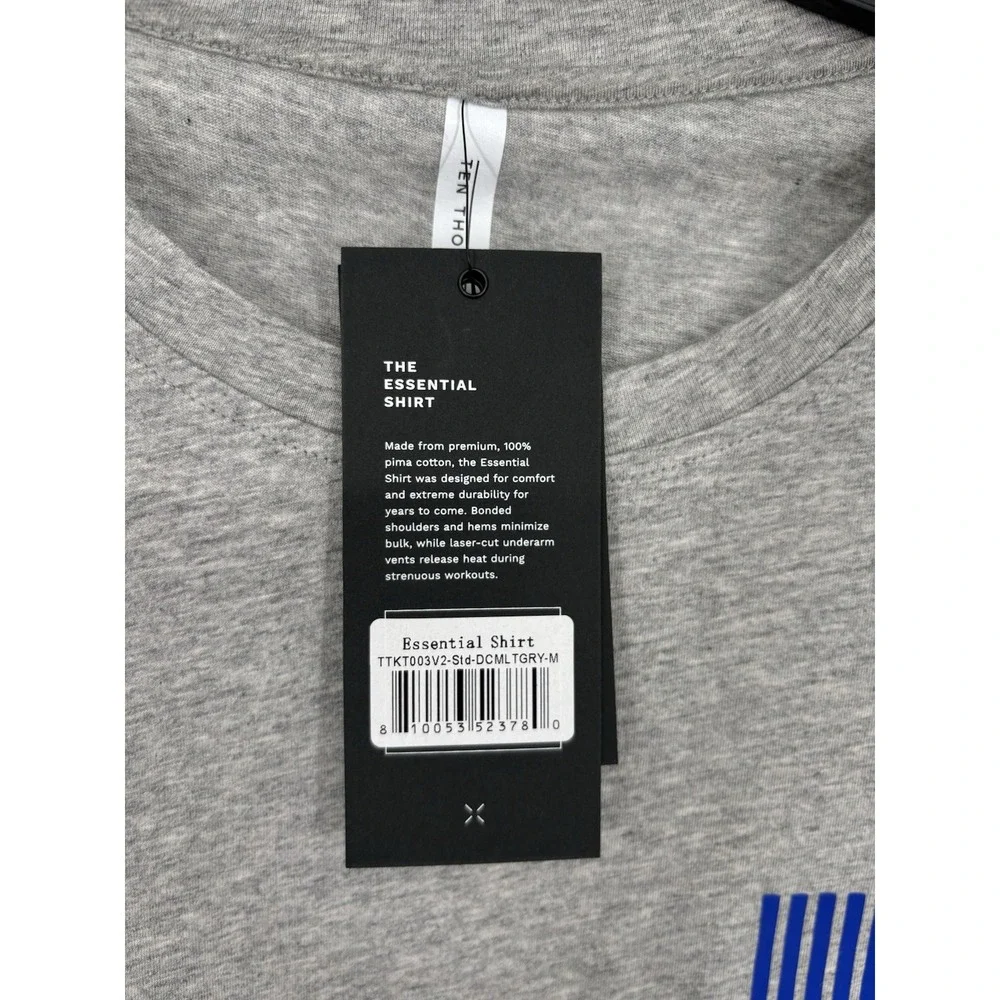 Ten Thousand Essential Shirt‎ Short Sleeve Tee T DM DCM Light Grey Active Medium
